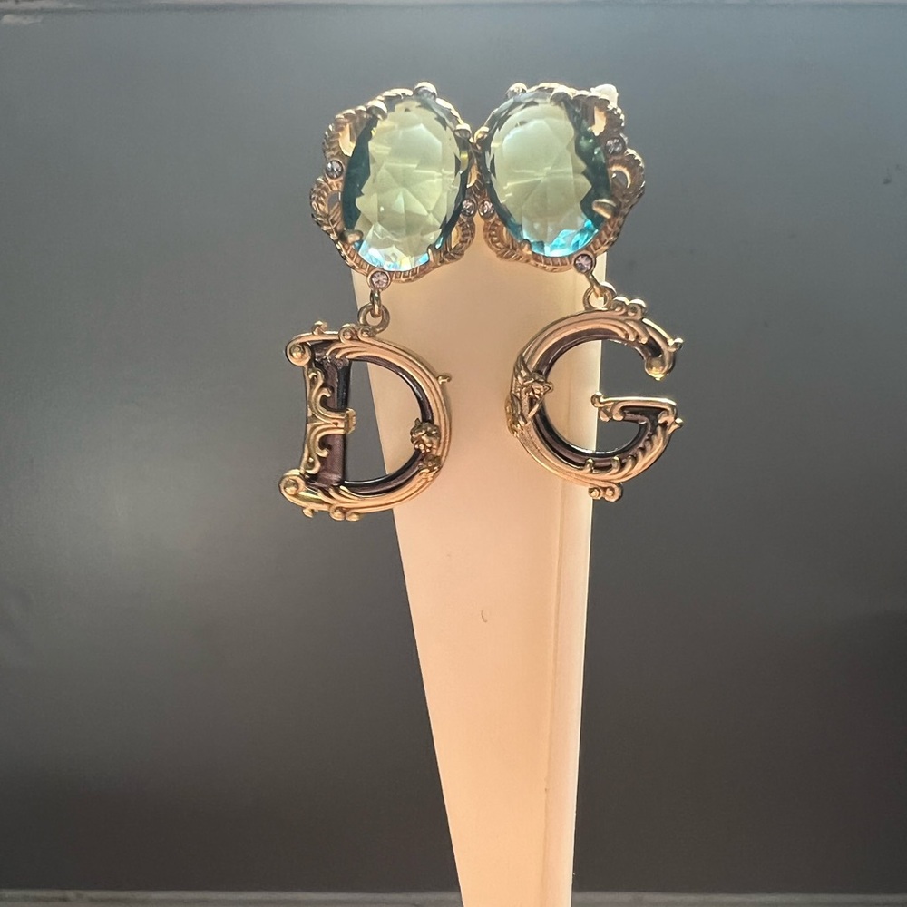 D&G Light blue stone earrings